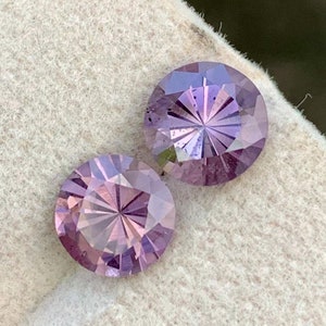Round Pair Natural Spinel Pair Loose  gemstone, Perfect Diamond Cut Round Spinel For Stud Jewellery making 3.60 carats From Burma