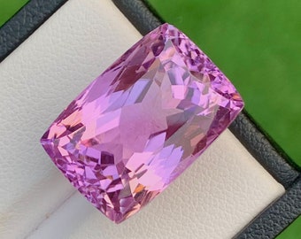 Natural Kunzite Deep Pink Colour Loose Gemstone,Fancy Cushion Cut Shape Kunzite ,Fine Cut Kunzite For Jewelry,Kunzite Cushion Ring 33 Carats