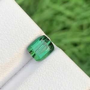 Blue Green Tourmaline Gemstone For Sale , Cushion Cut Blue Green Tourmaline , 1.20 Carat