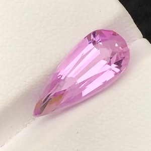 Deep Pink Pear Kunzite Gemstone: October Birthstone, 3.10 Carats