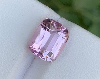 Baby Pink Natural Kunzite Loose Gemstone , Emerald Cut Kunzite , Fine Cut For Jewelry , Kunzite October Birthstone , 5 Carats