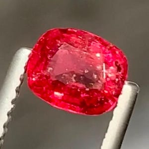 Certified Natural Red Spinel loose Gemstone, Perfect Cushion Shape Fine Cut Red Spinel For Jewellery making 1.25 carat