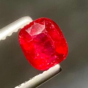 Mahenge Red Spinel loose Gemstone, Perfect Square Cushion Shape Fine Cut Red Spinel For Jewellery making 1.05 carat