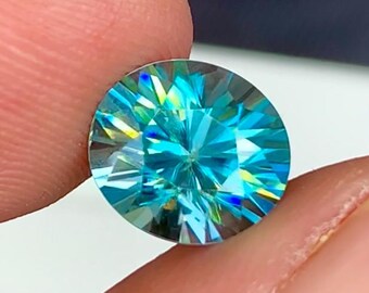 Piedra preciosa de circón azul ovalada: corte de precisión de 5,00 quilates