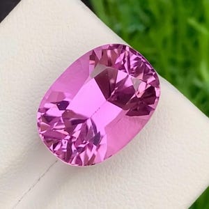 Hot Pink Kunzite Gemstone: 16.30 Carat Oval Cut, October Birthstone