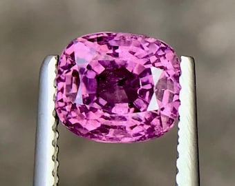 Pinkish Purple Spinel: 2.15 Carat Cushion Cut Loose Stone