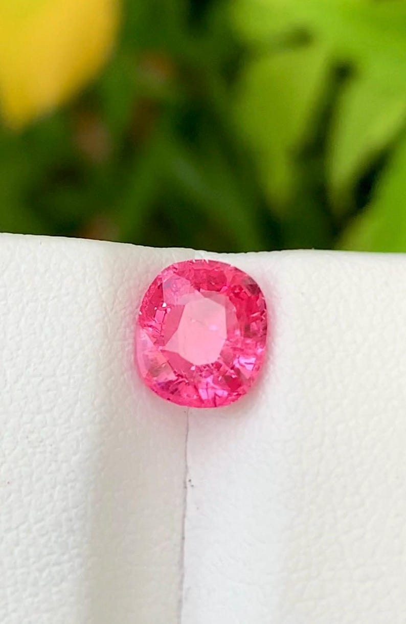 Certified Neon Pink Mahenge Spinel Gemstone: 2.09 CT Cushion Cut image 4