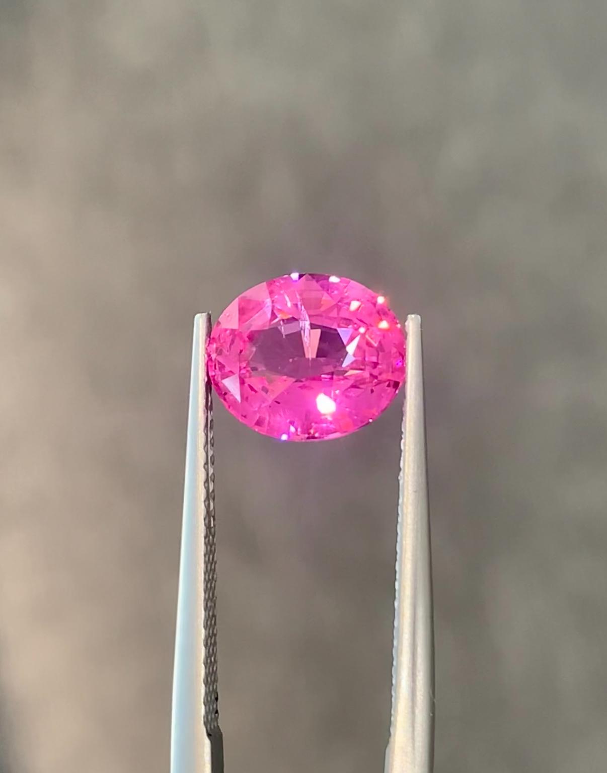 Mahenge Pink Natural Spinel loose Gemstone, Perfect Oval Shape Fine Cut Pink Spinel For Jewellery making 3.10