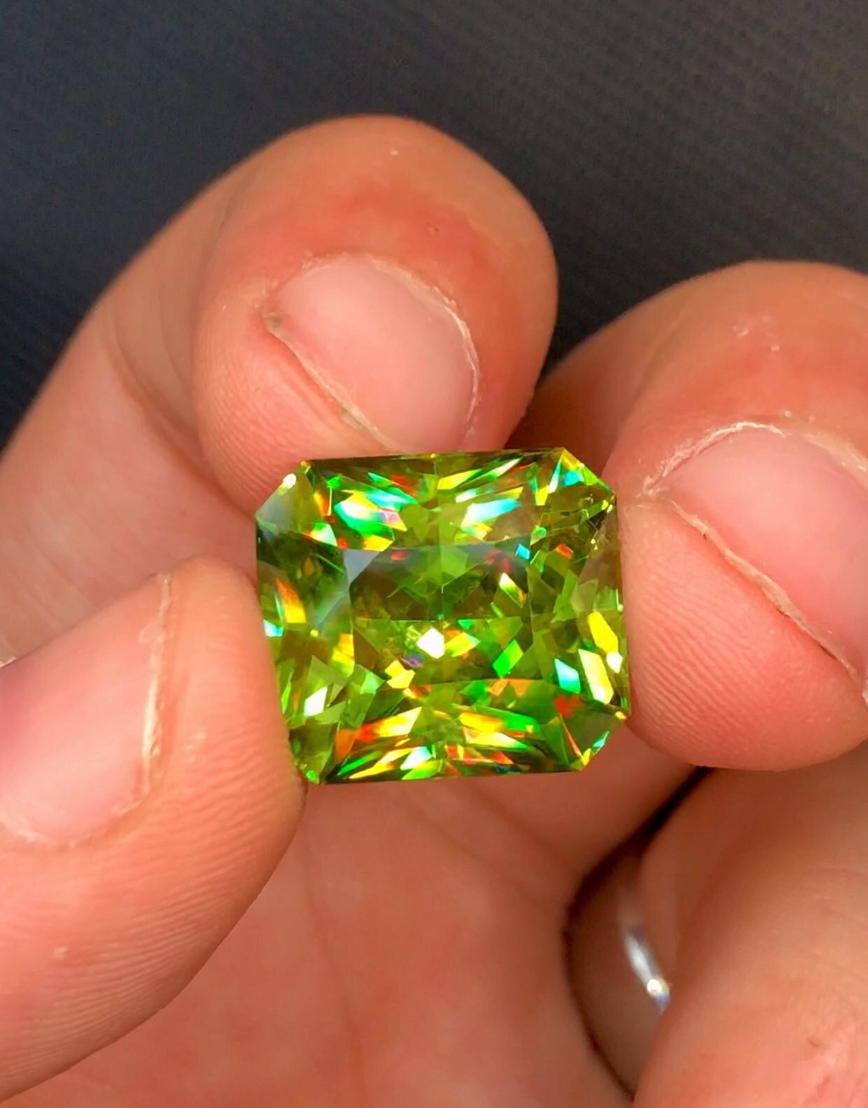 3 Sphènes Vert-jaune De Madagascar – 1,35 Carat – Naturels Sans Traitement