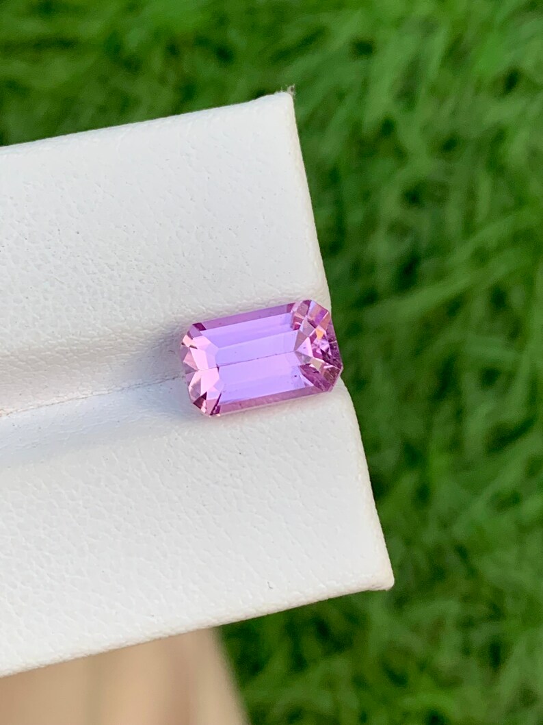 Deep Pink Kunzite Loose Gemstone , Emerald Cut Kunzite , Kunzite