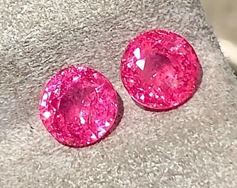 Mahenge Pink Spinel Pair Gemstone: Round Cut, 1.80 Carat