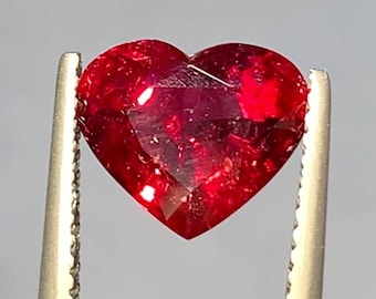 Certified Unheated Heart Shape Natural Ruby Gemstone: 2.67 Carats,