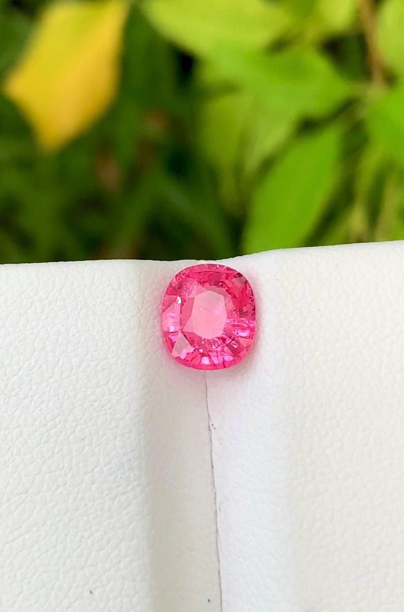Certified Neon Pink Mahenge Spinel Gemstone: 2.09 CT Cushion Cut image 9