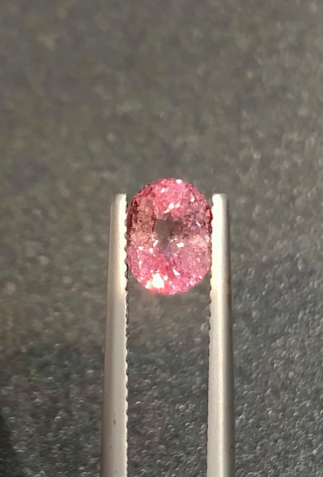 日曜日〜オークション開始　✧天然石加熱パパラチアサファイア4.0mm 非加熱天然パパラチアサファイア（鑑定書付き）：1.66カラット - Etsy 日本