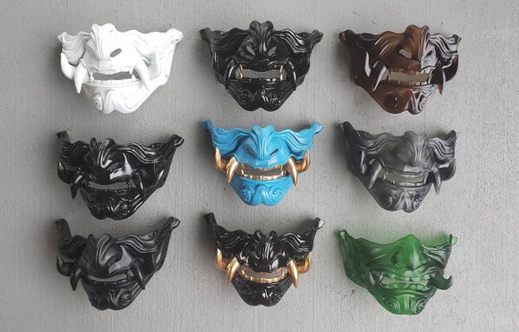 Oni Mask 3d Printed Resin or Wearable - Etsy