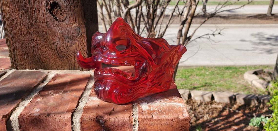Decorative or Wearable Oni Mask 3d Printed Resin Etsy