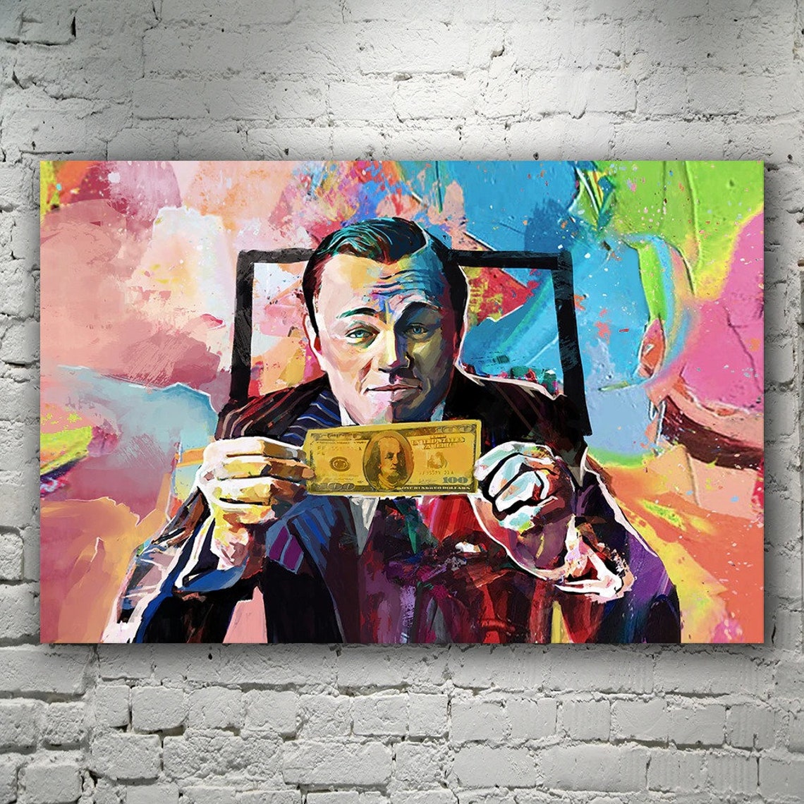 Art Wolf of Wall Street Leonardo DiCaprio Leinwand Etsy