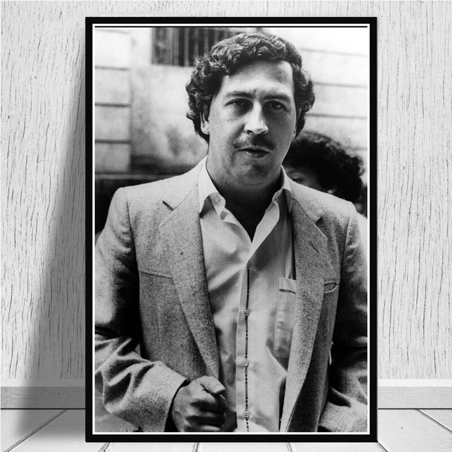 Pablo Escobar Poster Wall Art Home Decor Hand Made Canvas Etsy