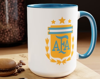 Taza Argentina Campeon Mundial, 15oz AFA Campeones