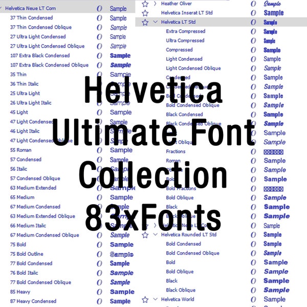 Helvetica Ultimate Font Collection 83xFonts