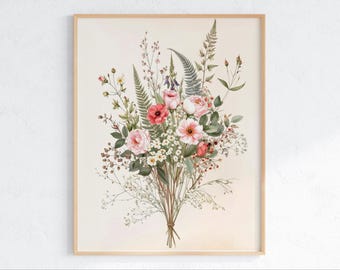 June Birth Flower Digital Print Nursery Wall Art