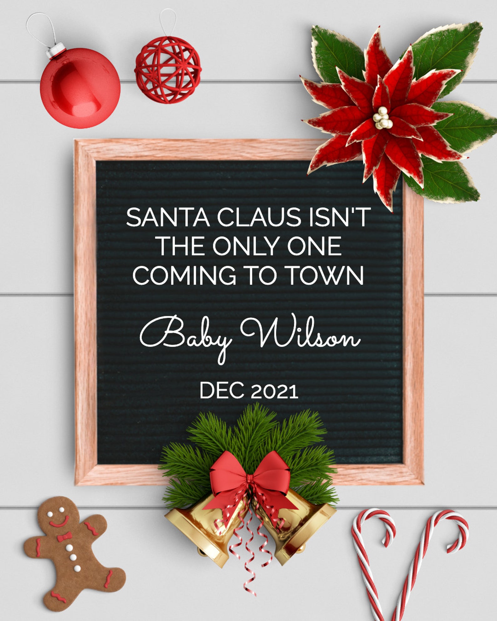 December Baby Digital Pregnancy Announcement Etsy