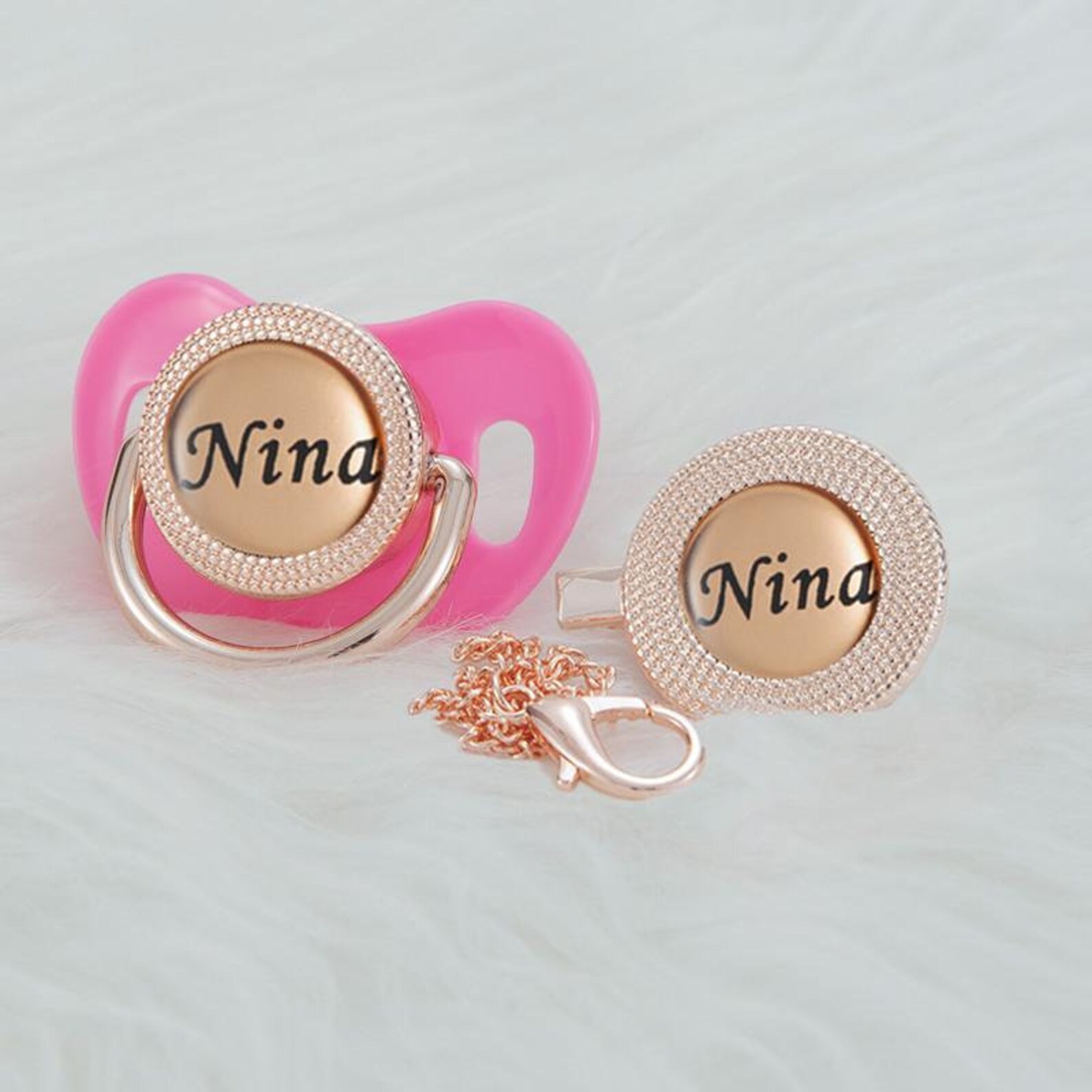 Personalized Pacifier with Pacifier Clip Unique Baby Gift Baby Etsy