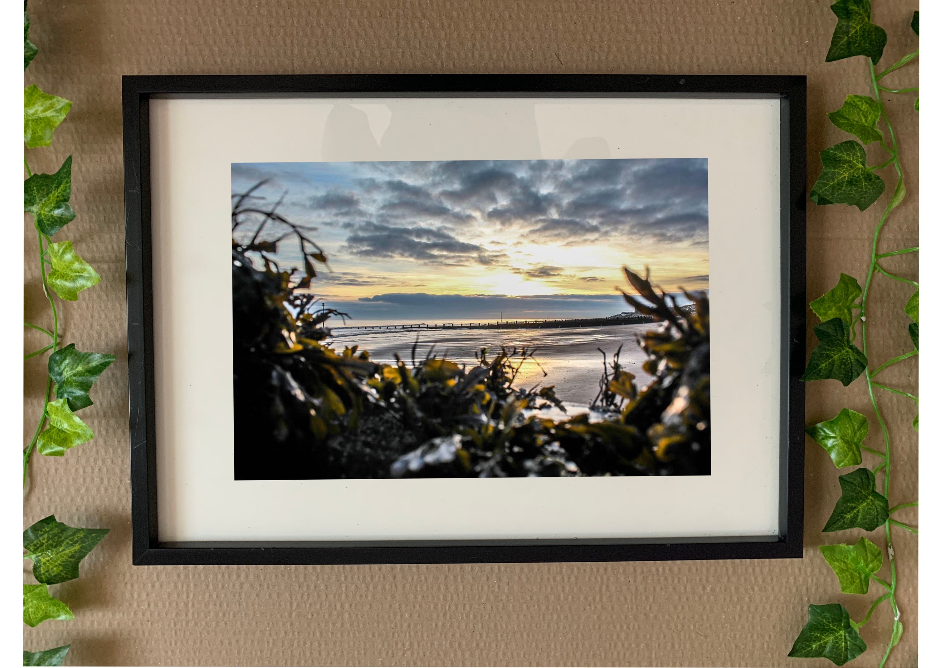 Download Gorgeous sunny day beach framed a4 photo in a3 frame | Etsy