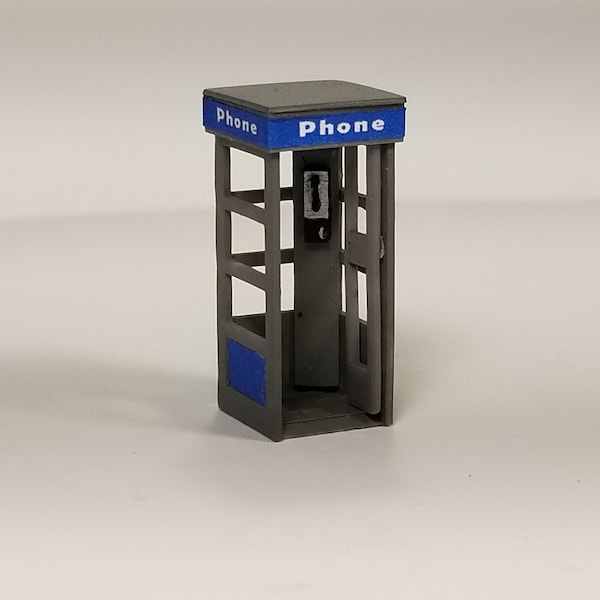 Phone Booth Kit HO Scale 1/87