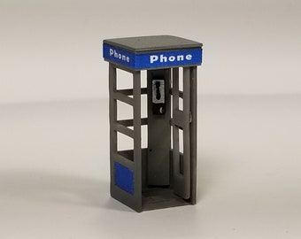 Phone Booth Kit HO Scale 1/87