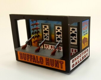 Carnival Shooting Gallery "Buffalo Hunt" HO Scale 1/87 Kit