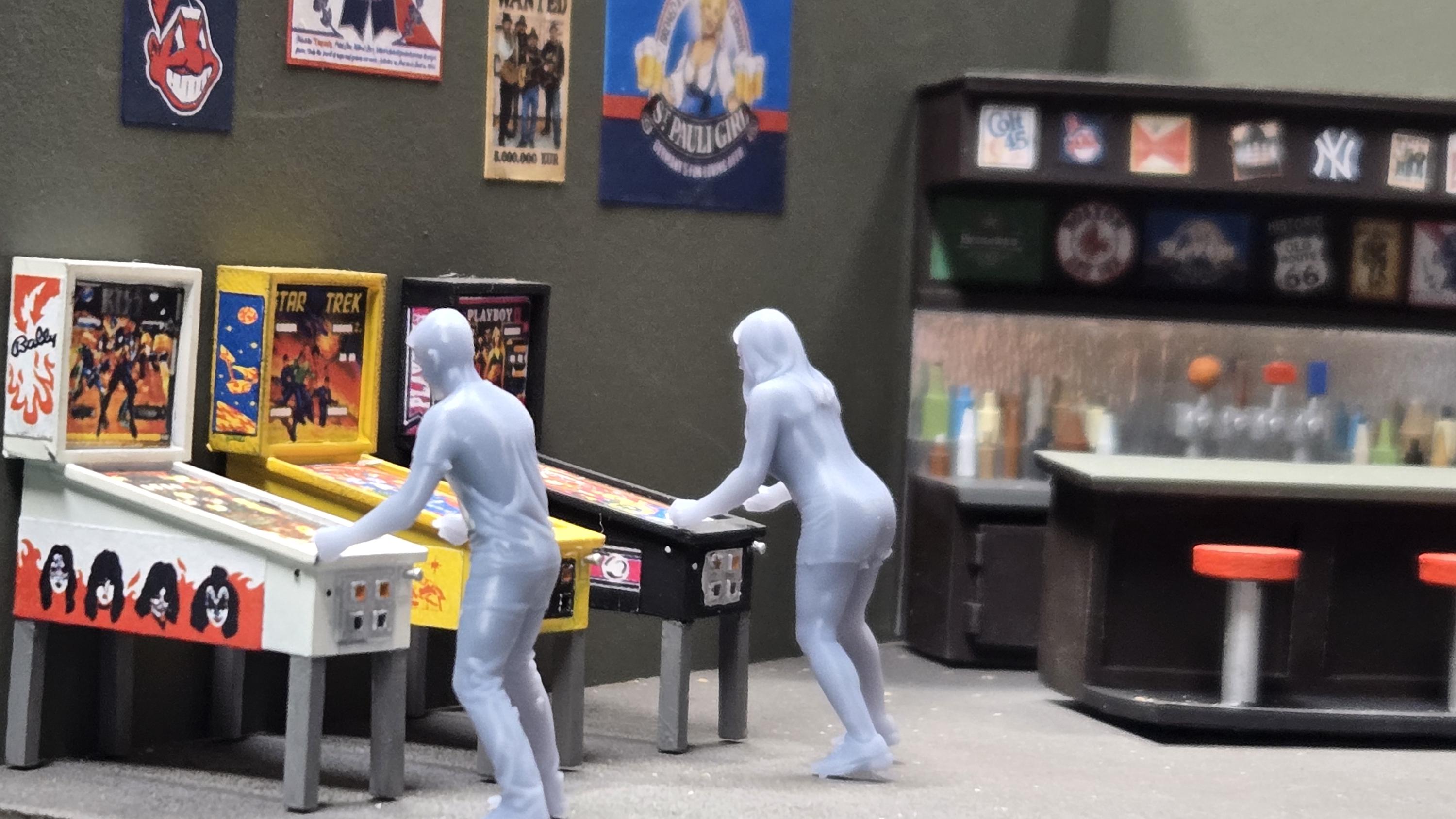 S Scale Arcade Figure Set Unpainted 1/64 - Etsy