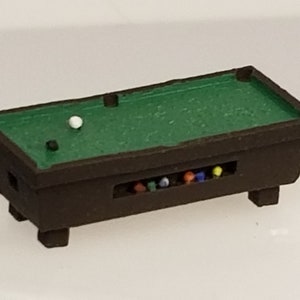 Pool Table &quot;8 ball corner pocket&quot; Kit HO scale 1/87