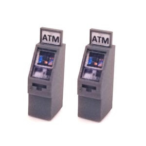 2pk ATM Machine Kit HO Scale 1/87