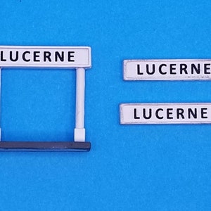 Station Sign Kit 3pc Personalized HO Scale 1/87