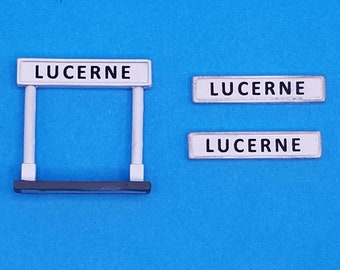 Station Sign Kit 3pc Personalized HO Scale 1/87