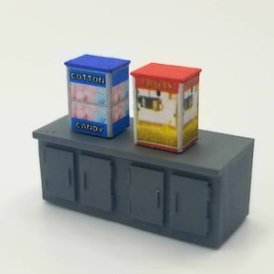 2pk Popcorn Machine / Cotton Candy Dispenser Kit HO Scale 1/87