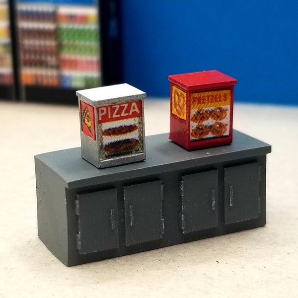 2pk Pizza / Pretzel Merchandiser Kit HO Scale 1/87