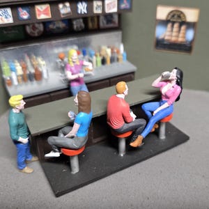 O Scale Barhocker Figuren Set 1/48
