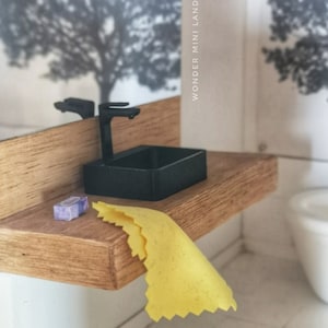 Miniature wash basin or sink, miniatures 1:12th scale, dollhouse furniture, dollhouse accessories