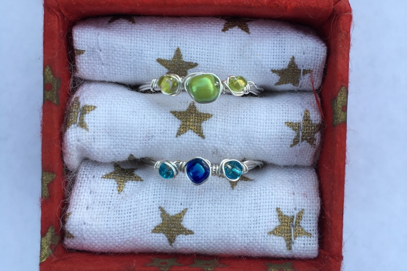 Ring mit drei Perlen