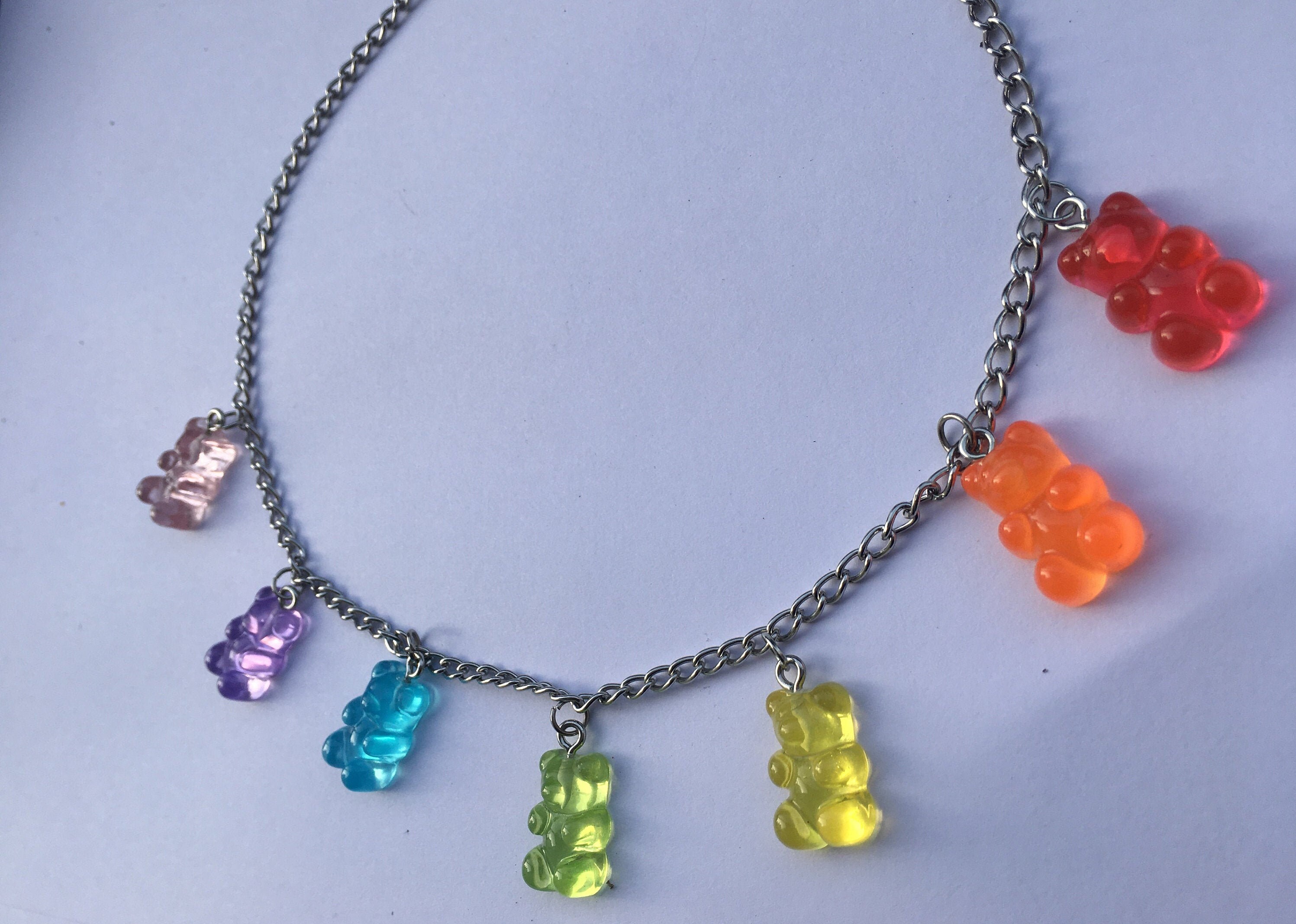 Ljmyy Harz Gummibärchen Halskette - Bunte Bärenkette Als Partyschmuck