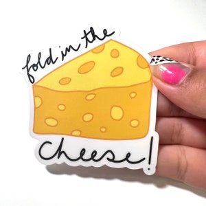 Schitt&#39;s Creek Inspired Sticker, Schitt&#39;s Creek Gift, Waterproof Decal Laptop Sticker, Fold in the Cheese, David & Moira