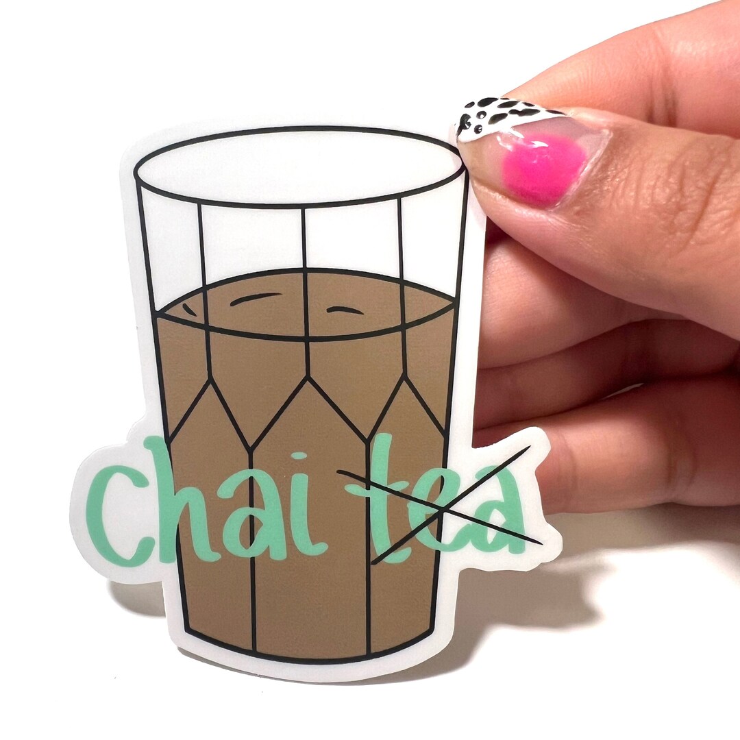 Chai (tea) Sticker, Desi Gift, Waterproof Decal Laptop Sticker, Desi ...