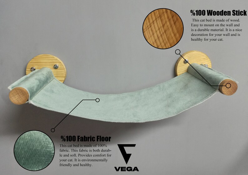 Cat Furniture Fabric Cat Bed Pet Furniturewooden Cat Etsy