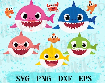 Baby Shark Clipart Etsy Baby Shark Clipart Etsy