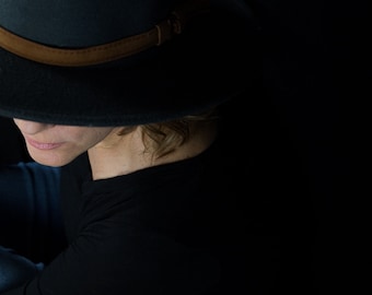 Woman in Hat | Fine Art Photography Print | Low-key Portrait | Collictible Art | Portrait Photography |