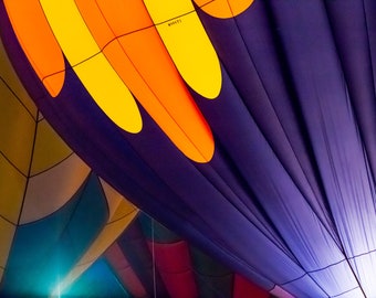 Fine Art Abstract Photo Print of Purple Hot Air Balloons Colorful Photography Print | Abstract Art | Sport Photography