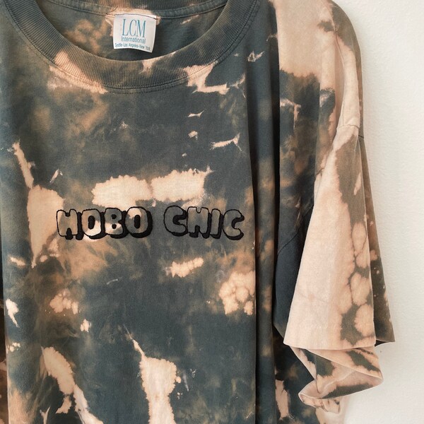 Hobo Chic - Bleach Dyed Oversized Adult XL Tee