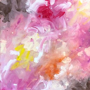 Blush. Original abstract oil painting.